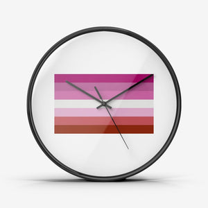 Lesbian Pride Wall Clock Silent Non Ticking Quality Quartz