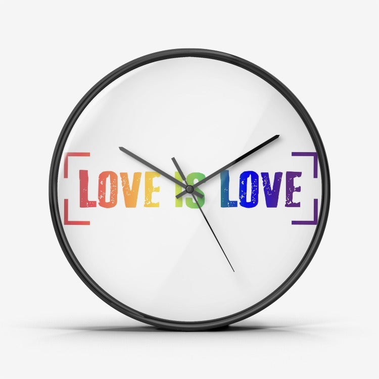 Love is Love - Wall Clock Silent Non Ticking Quality Quartz