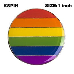 Bear Pride Rainbow Flag Pins