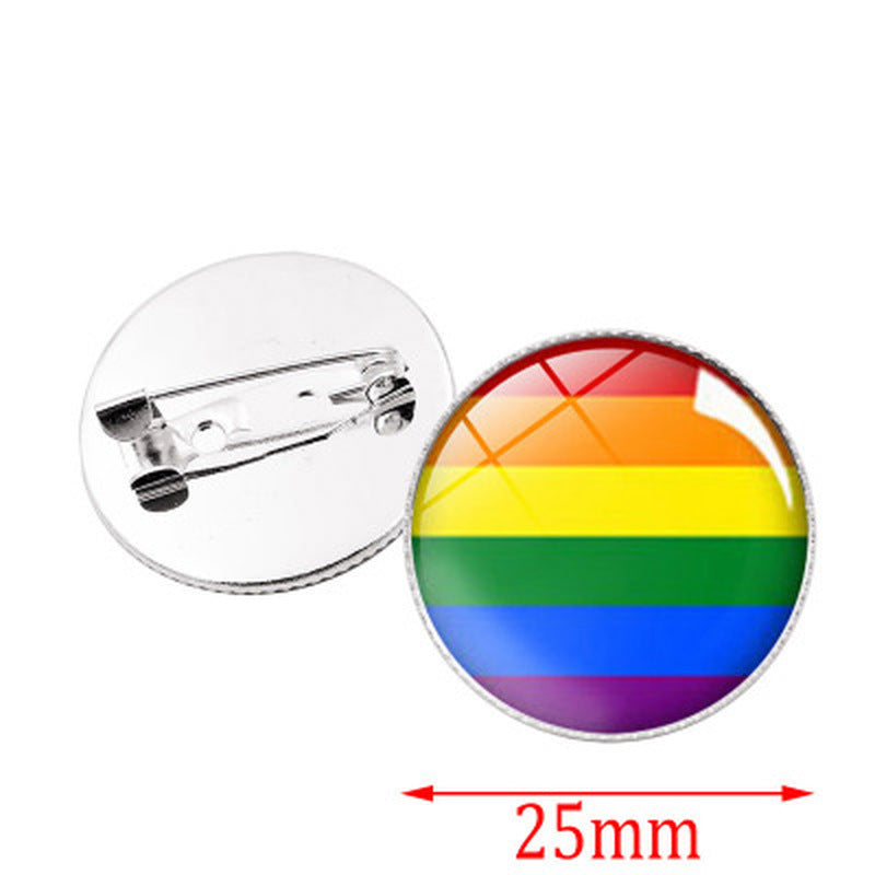 Pride Rainbow Flag Tinplate Pin