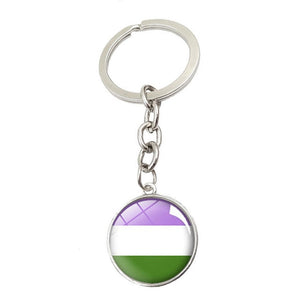 Gay Pride Rainbow Keychain