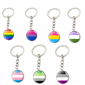 Gay Pride Rainbow Keychain