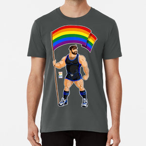 Muscle Bear Pride Flag T Shirt